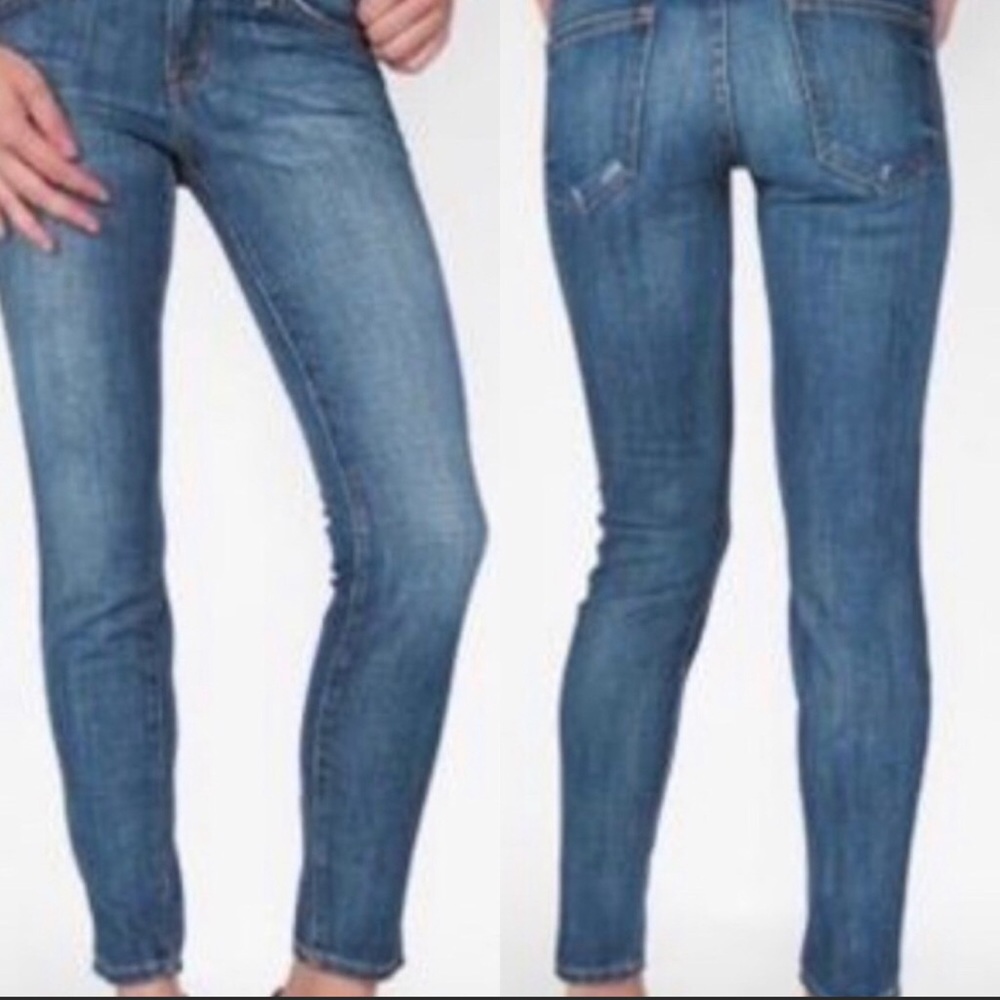 Current Elliott The Stiletto In Canal Wash Sz 30 Light Distressing